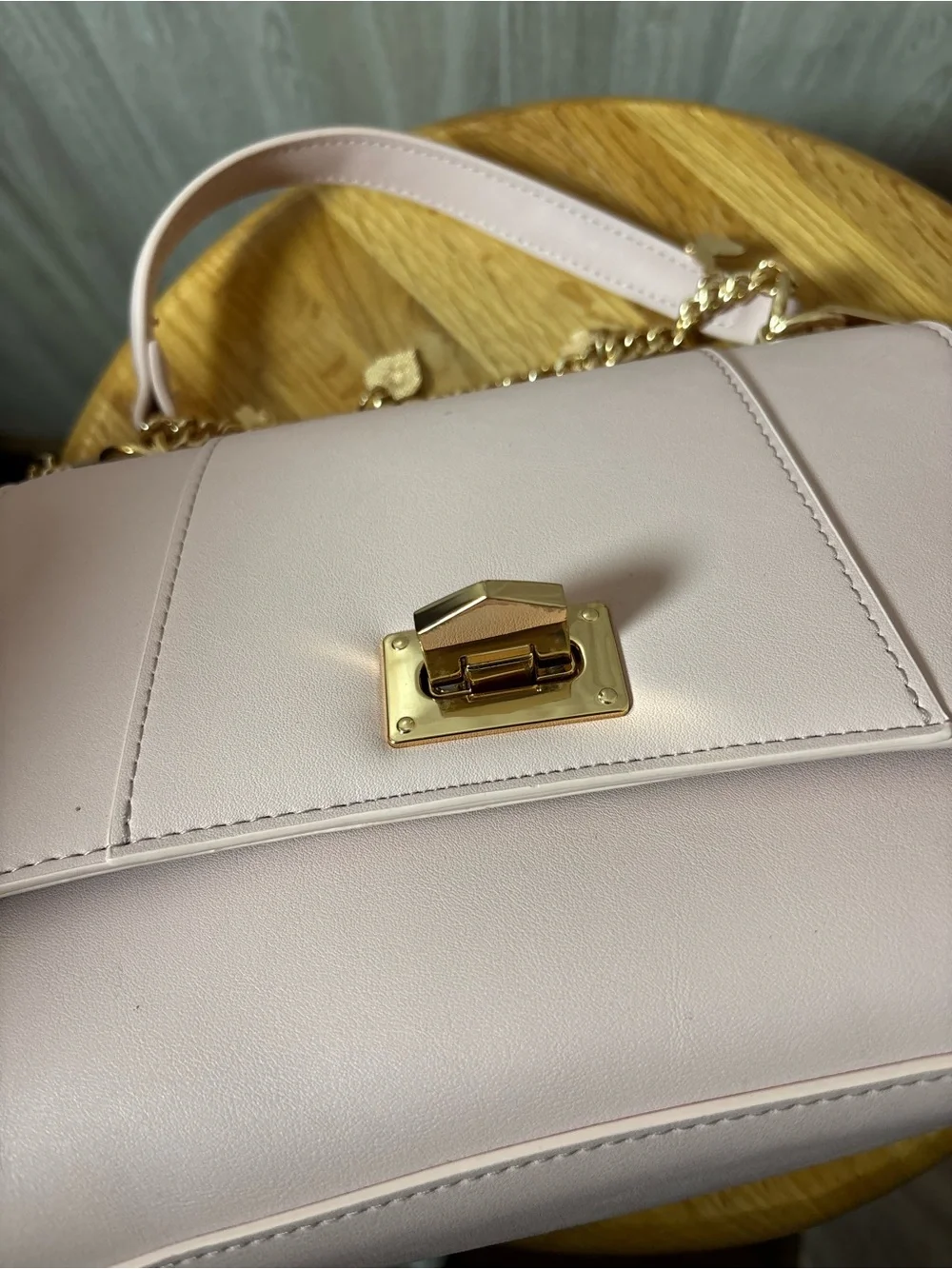ALDO Light Pink Structured Charm Handbag Excellent Condition - Picture 10 of 14